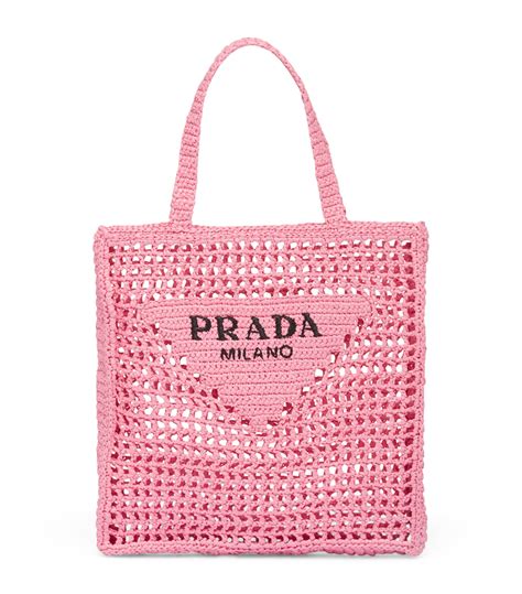 prada crochet totes.